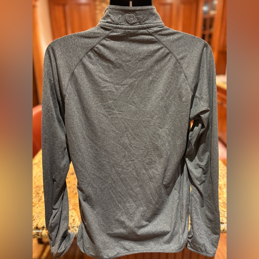 New Jersey Devils men’s quarter zip Pullover. Sharp grey with NHL logo. Medium - Picture 6 of 7